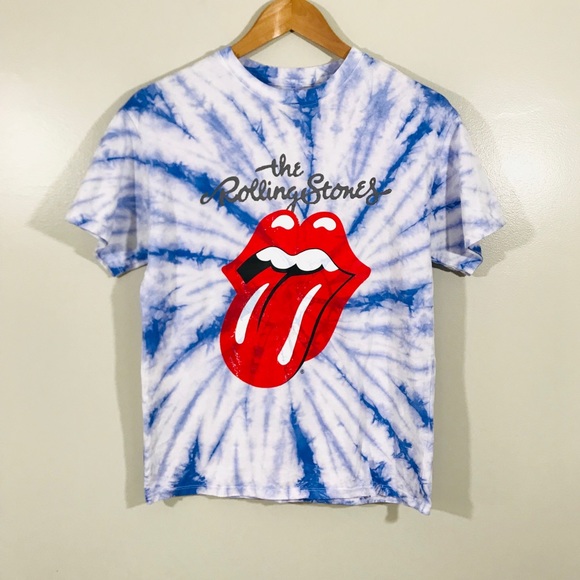 rolling stones red white and blue shirt